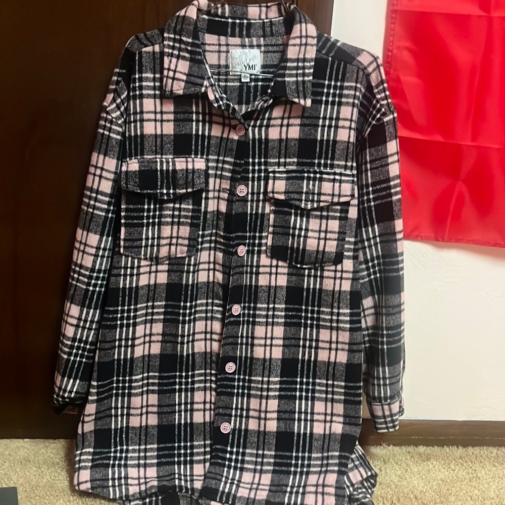 Button up flannel jacket